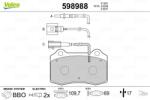 VALEO Fékbetét készlet VALEO 598988 for ALFA ROMEO, FIAT (598988)