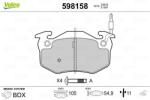VALEO fékbetétkészlet, tárcsafék VALEO 598158 for RENAULT (598158)