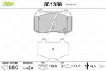 VALEO Fékbetét készlet VALEO 601386 for NISSAN, HONDA, INFINITI (601386)