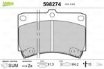 VALEO Fékbetét készlet VALEO 598274 for MAZDA, KIA (598274)
