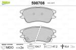 VALEO Fékbetét készlet VALEO 598708 for HYUNDAI, INOKOM (598708)