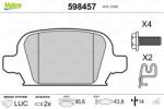 VALEO Fékbetét készlet VALEO 598457 for OPEL, VAUXHALL (598457)