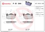 BREMBO Fékbetét készlet BREMBO P 61 044 for PEUGEOT, CITROËN, RENAULT (P 61 044)