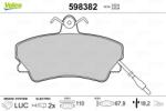 VALEO Fékbetét készlet VALEO 598382 for RENAULT (598382)