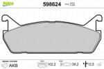VALEO Fékbetét készlet VALEO 598624 for MAZDA, DAIHATSU, SUZUKI (598624)