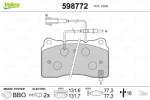 VALEO Fékbetét készlet VALEO 598772 for LANCIA, ALFA ROMEO (598772)