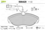 VALEO Fékbetét készlet VALEO 598429 for PEUGEOT, FIAT, CITROËN (598429)