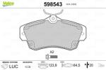 VALEO Fékbetét készlet VALEO 598543 for CHRYSLER, DODGE (598543)