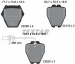 TEXTAR fékbetétkészlet, tárcsafék TEXTAR 2328001 for AUDI, SEAT, SKODA, VW (2328001)