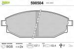 VALEO Fékbetét készlet VALEO 598504 for MITSUBISHI, HYUNDAI, GALLOPER (598504)