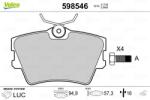 VALEO Fékbetét készlet VALEO 598546 for OPEL, RENAULT, VAUXHALL, NISSAN, … (598546)