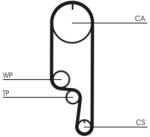 Continental Ctam Vízpumpa + fogasszíj készlet CONTINENTAL CTAM CT1008WP2 (CT1008WP2)