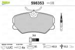 VALEO Fékbetét készlet VALEO 598353 for PEUGEOT, CITROËN (598353)