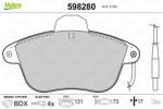 VALEO Fékbetét készlet VALEO 598280 for PEUGEOT (598280)