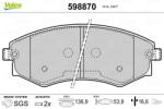 VALEO Fékbetét készlet VALEO 598870 for SSANGYONG, DAEWOO (598870)