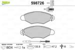 VALEO Fékbetét készlet VALEO 598726 for RENAULT, NISSAN (598726)
