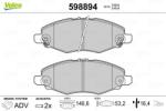 VALEO Fékbetét készlet VALEO 598894 for TOYOTA (598894)