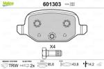 VALEO Fékbetét készlet VALEO 601303 for FIAT, ABARTH, LANCIA (601303)