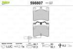 VALEO Fékbetét készlet VALEO 598807 for VW (598807)