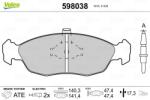 VALEO Fékbetét készlet VALEO 598038 for PEUGEOT, CITROËN (598038)