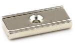 Magneo Smart Magnet neodim bloc 20 x 13, 5 x 5 mm, în carcasă, cu gaură D 3, 3 și șanfren D 6, 5