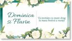 Personal Card invitație masa festivă - Smarald Selectați cantitatea: 11 buc - 30 buc