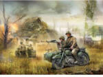 Zvezda Machetă moto Zvezda [1: 72] - Ural M-72 Sidecar Motorcycle With Crew (DCC-ZVE6277)
