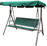 ROJAPLAST Balansoar de grădină verde din metal Confort - Rojaplast