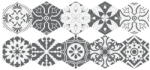 Ambiance Set 10 autocolante impermeabile și anti-alunecare pentru podea Ambiance Hexagons Rosito, 20 x 18 cm