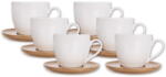 Orion Cești albe 6 buc. pentru cappuccino/cu farfurioară din porțelan 110 ml Whiteline - Orion