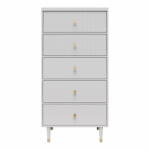 CosmoLiving by Cosmopolitan Comodă gri deschis înaltă 70x141 cm Elizabeth - CosmoLiving by Cosmopolitan Comoda