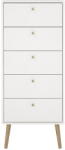 Tvilum Comodă albă înaltă 50x120 cm Bodo - Tvilum Comoda