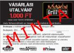 Grilltársaság Vásárlási utalvány 1000 Ft értékben (UT-1000)