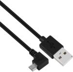 Iris CX-128 50 cm, USB 2.0, USB A apa - 90°-os Micro USB apa Fekete kábel (CX-128)