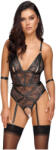 Cottelli Bondage - nyitott body bilinccsel (fekete) (26435021041) - szexaruhaz