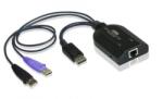 ATEN Cablu KVM ATEN KA7169, 1x RTJ45 - 2x USB + 1x Displayport, Black (KA7169-AX) - flax