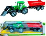  Tractor verde cu frictiune si remorca rosie RB40984