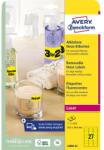 AVERY L6004-25 63, 5 x 29, 6 mm 675 db-os visszaszedhető neonsárga etikett (L6004-25) - officedepot