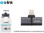 S-Link Átalakító - SL-TA30M (Bemenet: Lightning, Kimenet: 2xLightning, iphone töltés és fejhallgató, fém, szürke) 31590 (31590)