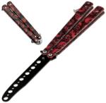 BSH Tréning zsebben összecsukható csokornyakkendő, Red Skulls, 23, 5 cm