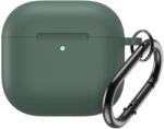  Carcasa cu carabiniera Silicone Case compatibila cu Apple AirPods 4 Green (5907769365904)