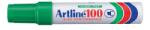 Artline Permanent marker Artline 100, corp metalic, varf tesit 7.5-12.0mm - verde (EK-100-GR)