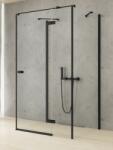 NEW TRENDY Reflexa Black zuhanykabin 110x70 cm négyszögletes fekete matt/átlátszó üveg EXK-5034