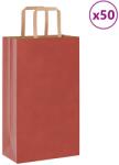 vidaXL 50 db piros papírzacskók fogantyúkkal 21x11x36 cm (4101967)