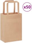 vidaXL 50 db barna papírzacskók fogantyúkkal 15x8x21 cm (4101795)