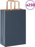 vidaXL 250 db kék papírzacskók fogantyúkkal 21x11x31 cm (4101924)