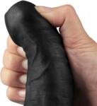  Tölthető, realisztikus vibrátor 22, 5 cm - 9" real softee rechargeable vibrating dildo (black)