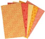 Tissu de Marie fat quarter csomag, 5 db patchwork pamutvászon, 50 x 57 cm/db, Amorous amber, 96591