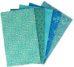 Tissu de Marie fat quarter csomag, 5 db patchwork pamutvászon, 50 x 57 cm/db, Tranquil teal, 96590