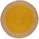 Universal Covor galben muștar-natural rotund ø 120 cm Mahon - Universal Covor